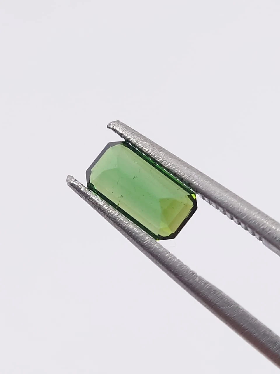 1ct Natural Green Tourmaline Emerald Cut Loose Gemstone from Afghanistan — view 5